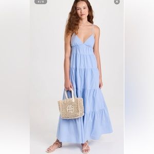 Wayf Alexa tiered maxi dress sky blue size small